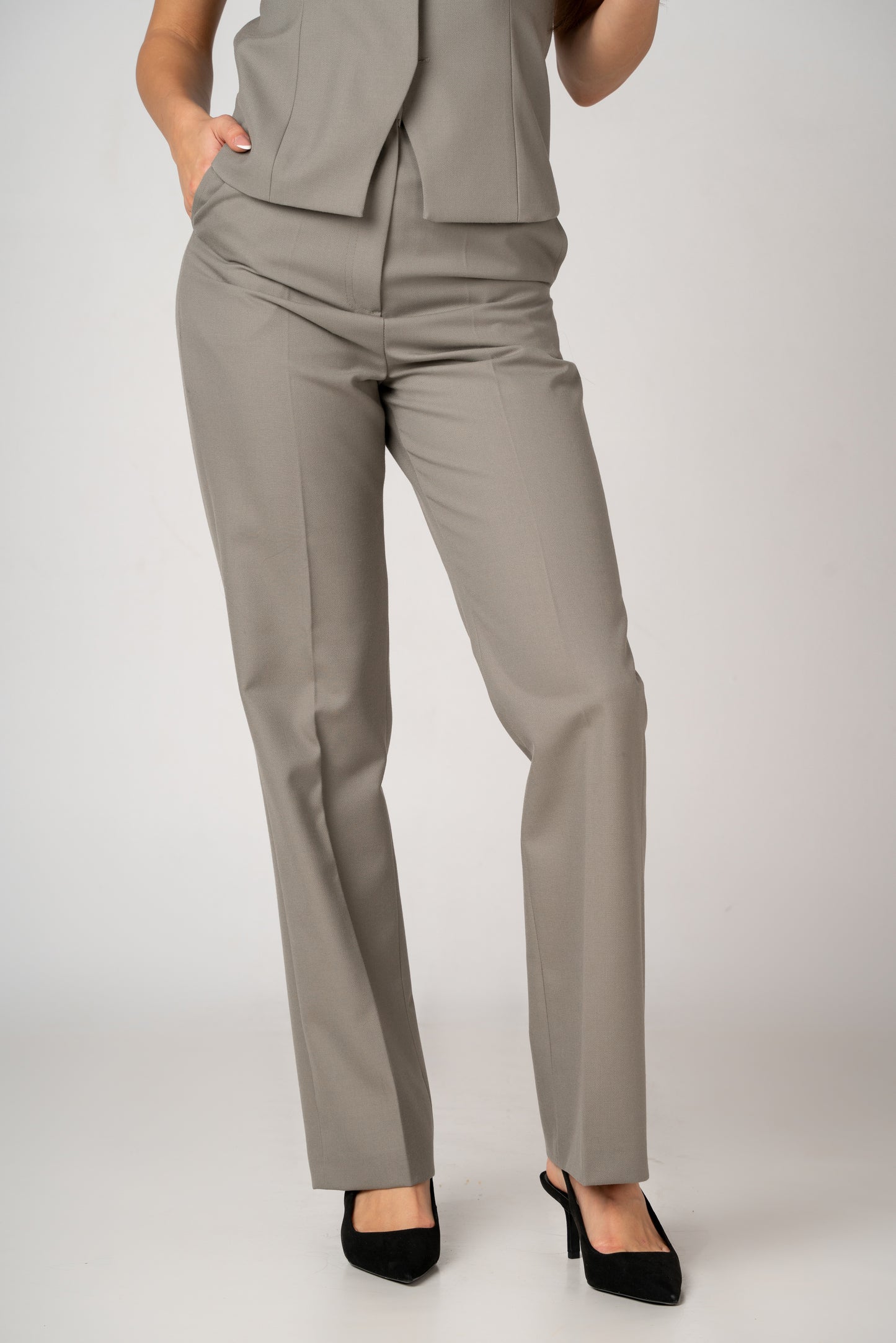 Woollen Trousers with Crease Line